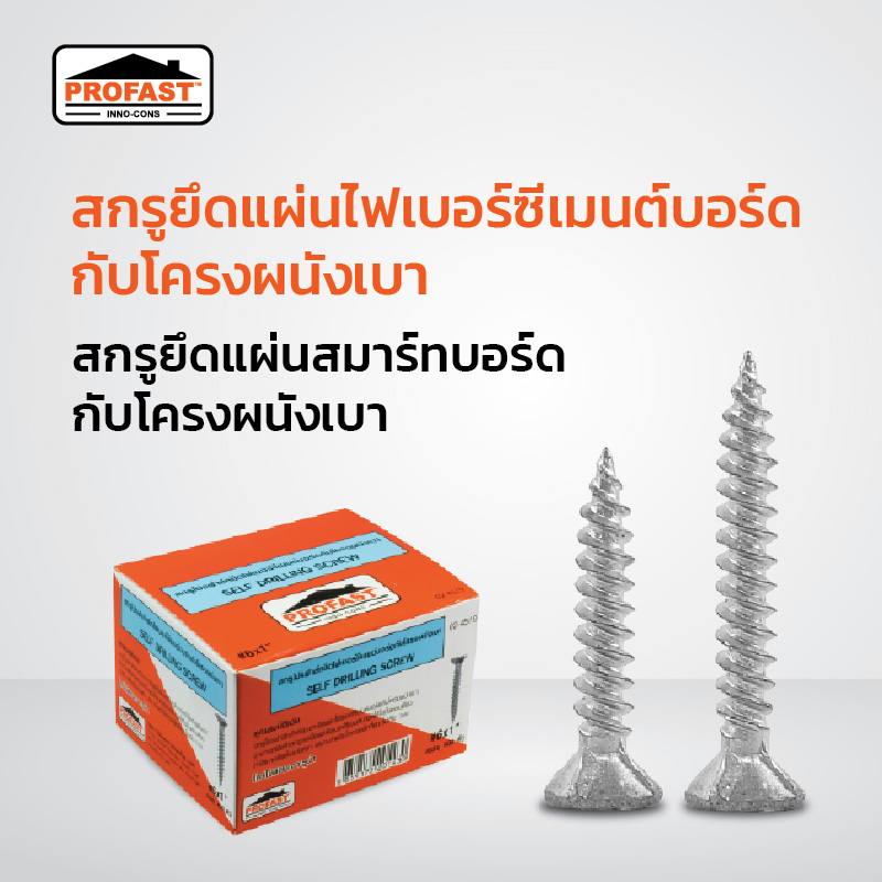 สกรูปลายสว่าน สกรูโปรฟาสท์