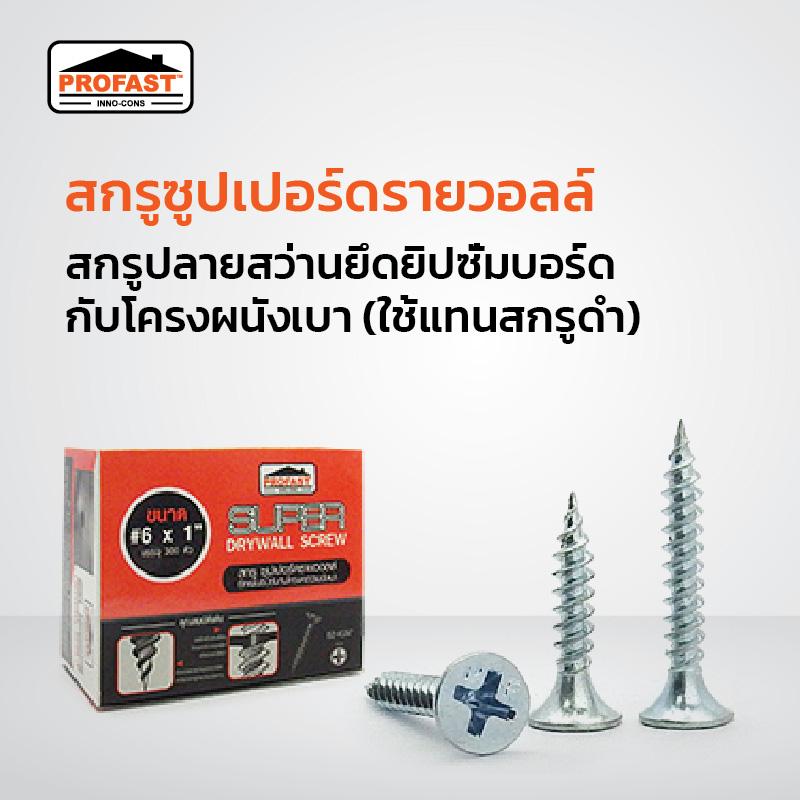 สกรูปลายสว่าน สกรูโปรฟาสท์